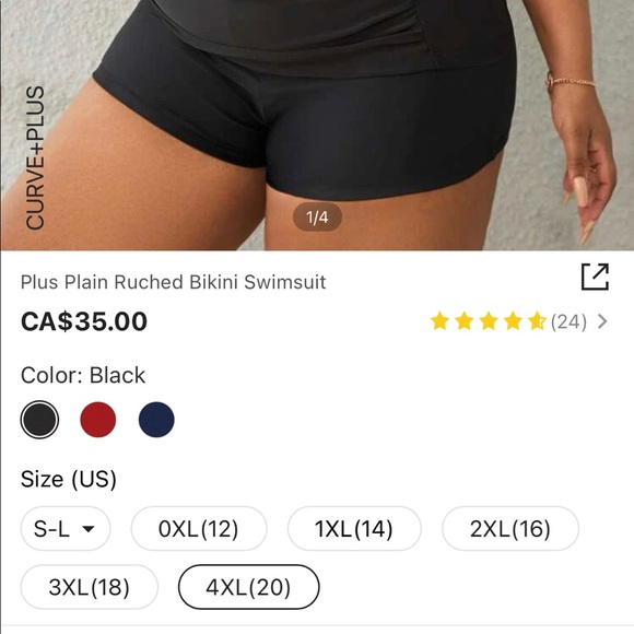 2 piece plus size  swim wear - Picture 6 of 6